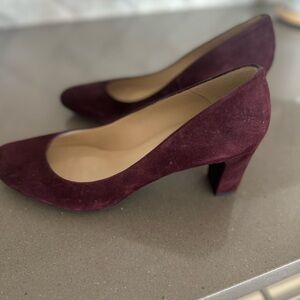 New Never Worn!  Elegant LK Bennett Burgundy Suede Pumps size 42